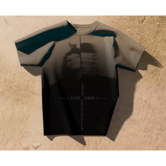 Lady Gaga T-shirt Mens Size L Coachella Festival 2025 Mayhem Dyed Gradient - Picture 2 of 8